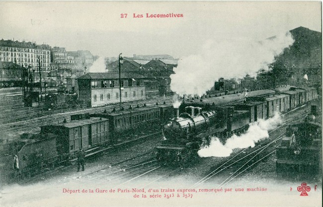 Gare du Nord vintage postcard