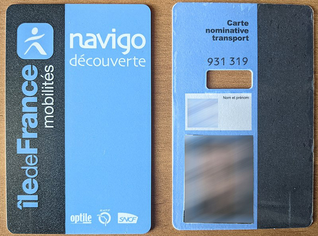 Navigo Decouverte Card