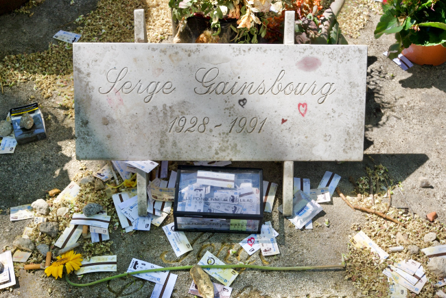 A memorial headstone