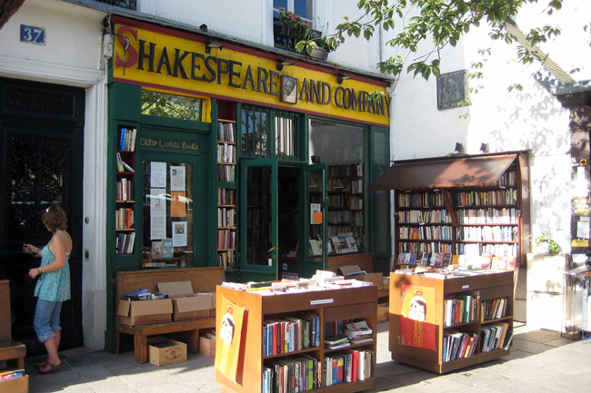 Shakespeare and Company bookstore in the Latin Quarter