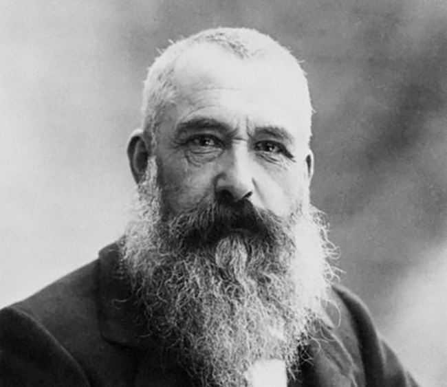 Black and white photograph of Claude Monet