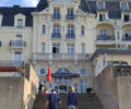 Beachside entrance to Grand Hotel, Cabourg