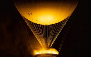 The Paris Olympic Cauldron and Daring Hot-Air Balloons