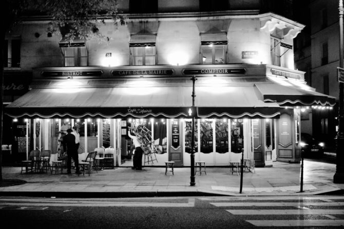 Evening Café Life in Le Marais