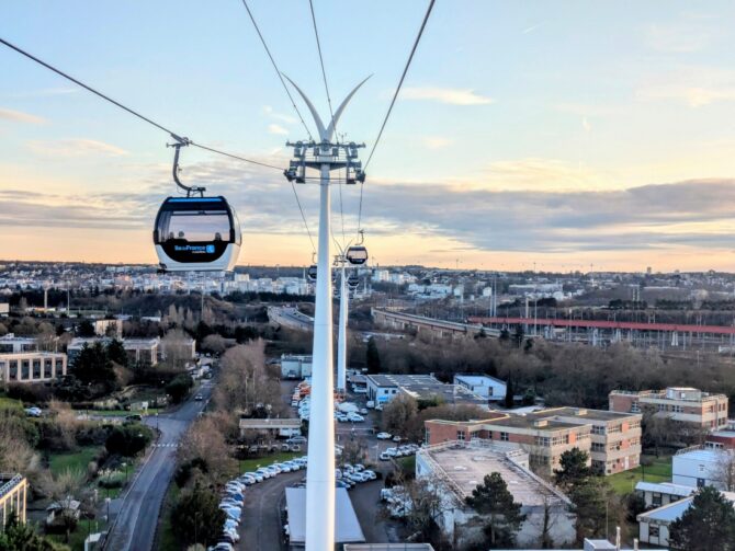 Lunch by the Seine Outside Paris, Return by Cable Car