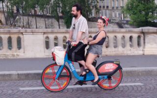 Happiness on Bikes in Paris