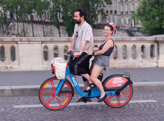 Happiness on Bikes in Paris...
