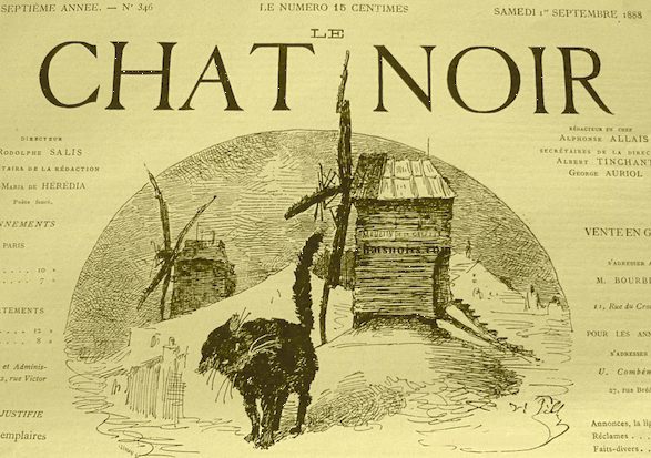 Le Chat Noir Journal, circa 1888, a weekly four-page pamphlet