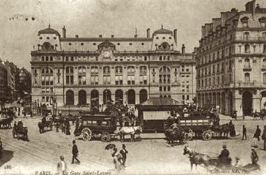 Gare-St-Lazare, early 20th century. Public domain image