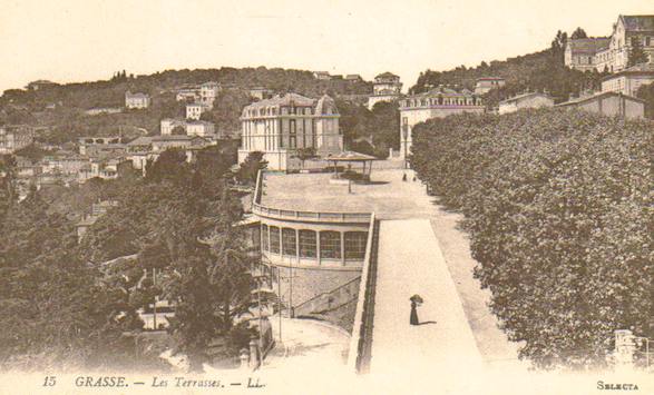 Vintage image of Grasse, Les Terrasses. Public domain