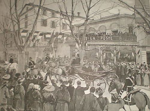 Queen Victoria visits Grasse, 1891. Public domain image