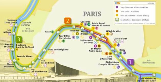 Vogueo route map courtesy of STIF