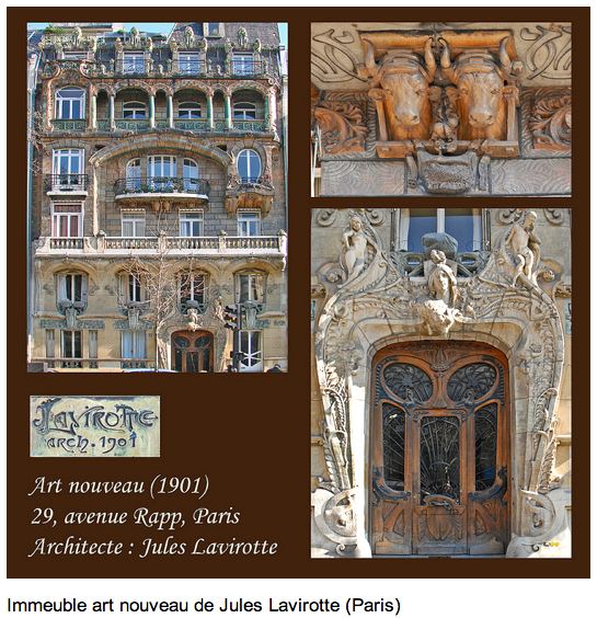 Lavirotte art nouveau building at 29, av Rapp, 7eme. Photo: dalbera