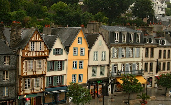 Wooden houses in Morlaix.