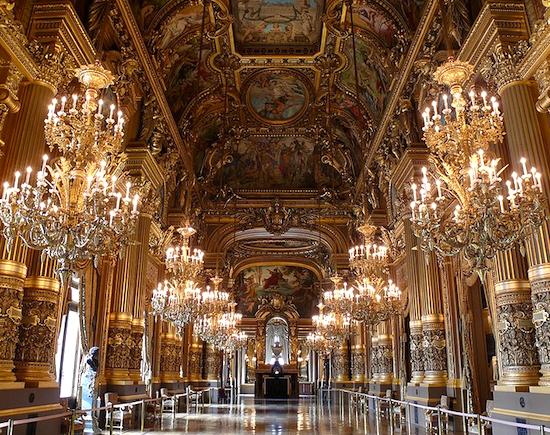 Opera Garnier Grand Foyer. Photo Credit: Anthony Degrémont, courtesy of Wikimedia Commons,