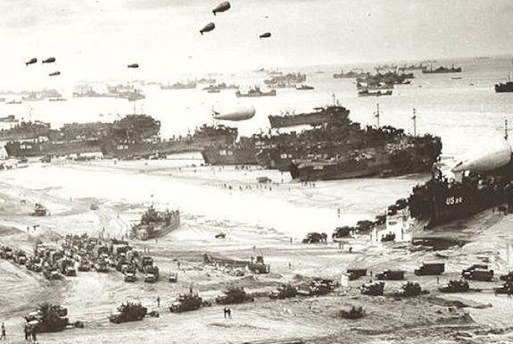 Omaha Beach, Operation Overlord, 1944. Public domain.