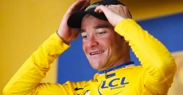 Thomas Voeckler at Stage 15 Maillot Jeune win  Photo: Eurosport