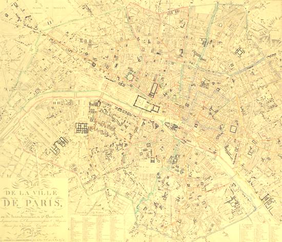 City of Paris in 1843    Public domaine map, source: Wikimedia