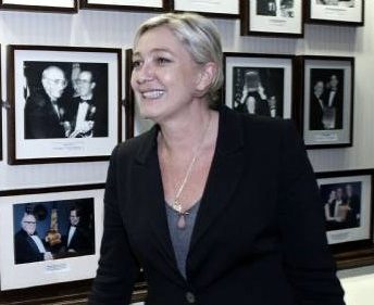 Marine Le Pen at Washington Press Club. Photo: Jose Luis Magana/AP/Sipa