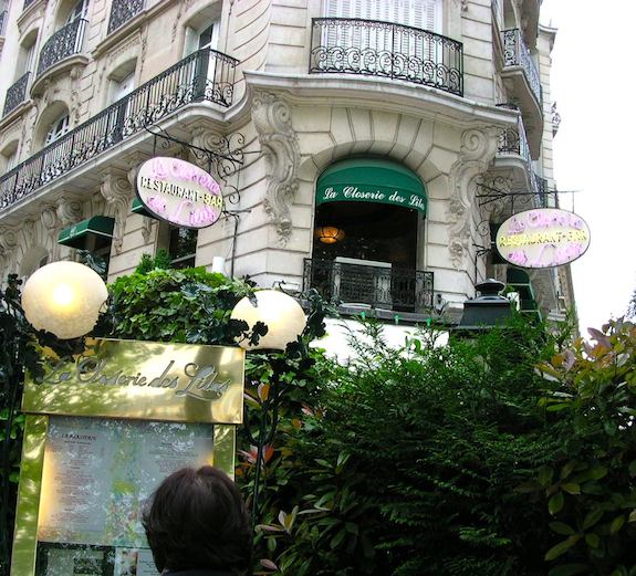 Closerie des Lilas, famous Montparnasse restaurant. Publicity photo.