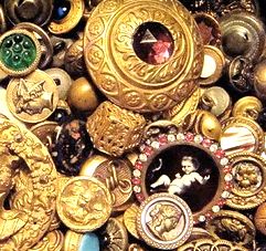 antique flea market buttons