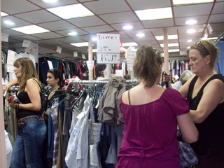 try on clothing in the aisles, as normal at SYMPA