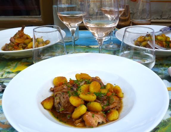 Fricassée of Chicken with gnocchi in a cider sauce. Photo: Marie Z. Johnston