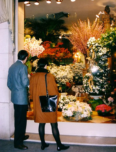 Window shopping in Paris. 