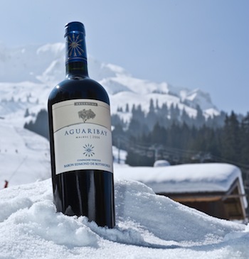 La Compagnie Vinicole Edmond de Rothschild wine against Mont Blanc. Photo Philippe Jeanette 