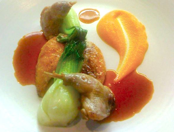 FL-Restaurant's Perdix rouge, les suprême rôtis, les cuisses confites, mousseline de patates douces et choux pack choy. PR photo.