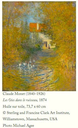 Monet, Les Oies dans le ruisseau. ©Sterling & Francine Clark Art Institute.