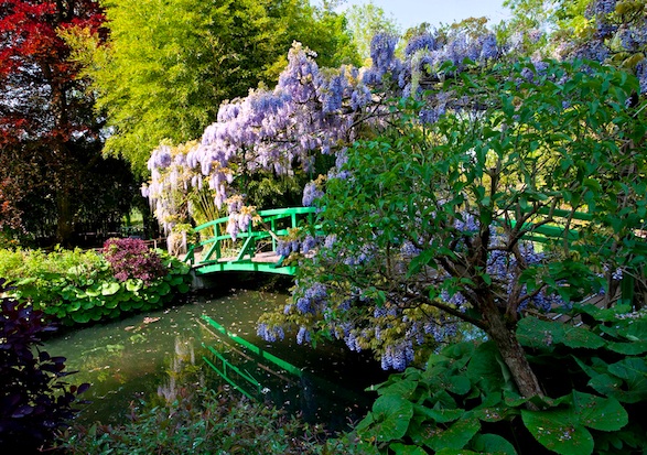 Bridge on the Japanese water lily pond at Giverny.