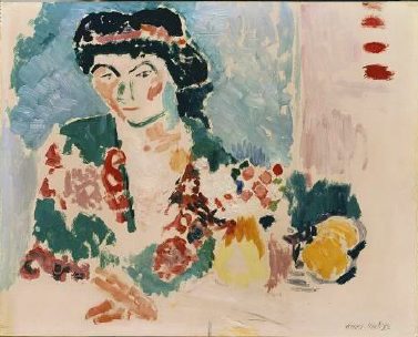 Henri Matisse, Femme en Kimono, v. 1906. Huile sur toile, 80.65 x 59.69 cm. The Courtauld Gallery, Londres, Grande Bretagne. ©Succession H. Matisse. Photo : The Courtauld Gallery, London, 2011  