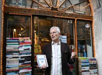 Author Stephen Clarke at The Abbey Book Shop, Paris.