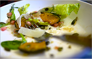 Roasted Kabucha squash salad. Photo credit: Theresa Murphy.