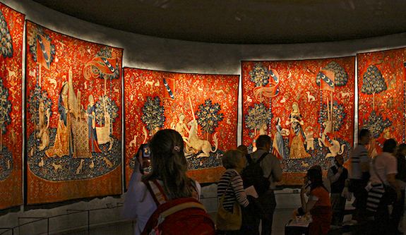 Lady and the Unicorn tapestries at Cluny Museum. Photo: CHammett