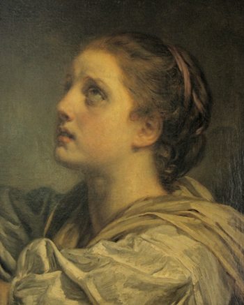 "Tete du jeune fille" by Greuze. Public domaine.