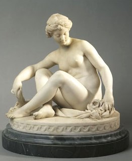 "Vénus assise tenant un carquois qu'elle remplit de roses" by Tassaert. ©Musee Cognacq-Jay