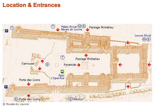 Map courtesy of ©Musee du Louvre