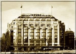 Samaritaine in antique postcard