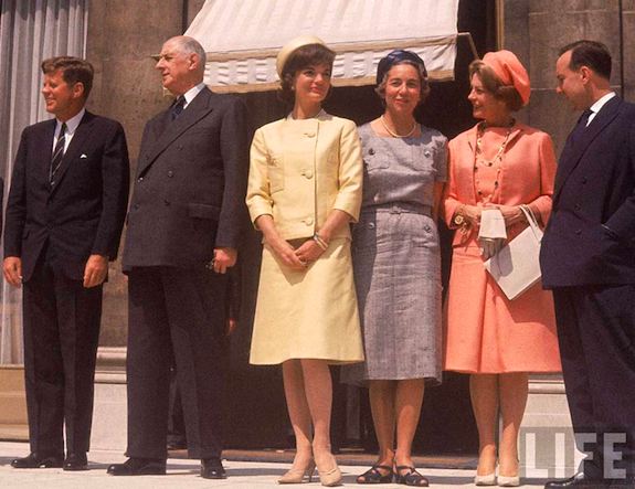 1961 Paris: the Kennedys & the de Gaulles. Photo: LIFE-Paul Schutzer