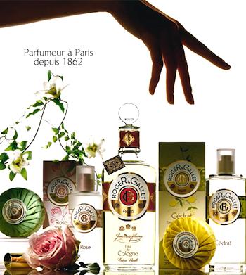 current advertisement for Roger&Gallet. Photo courtesy of ©Roger&Gallet