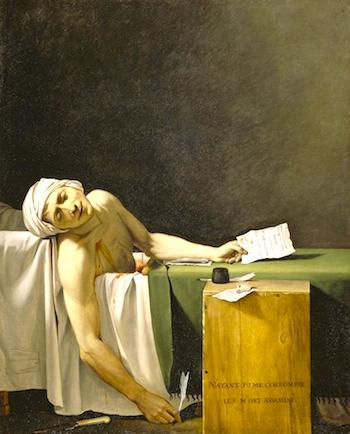 "Death of Marat" detail. Photo credit: Reunion des Musees Nationaux/Art Resource, NY