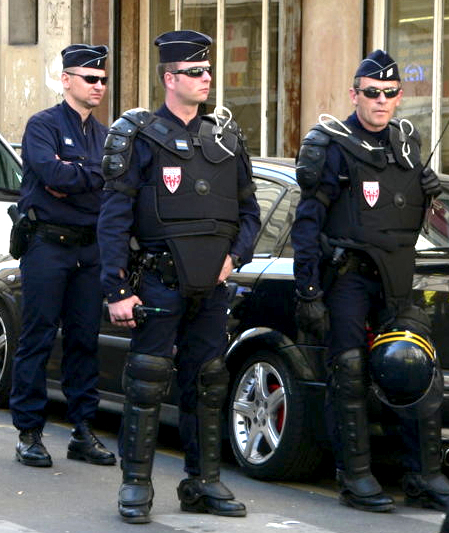 French CRS riot police